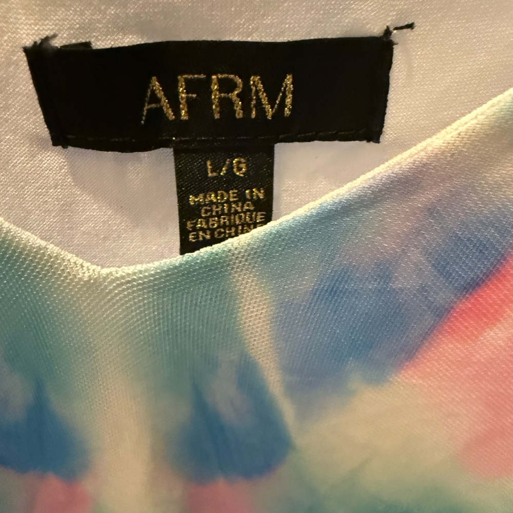 AFRM Multicolor Body-con Party Resortwear Maxi Slip Dress sz L - Picture 5 of 8